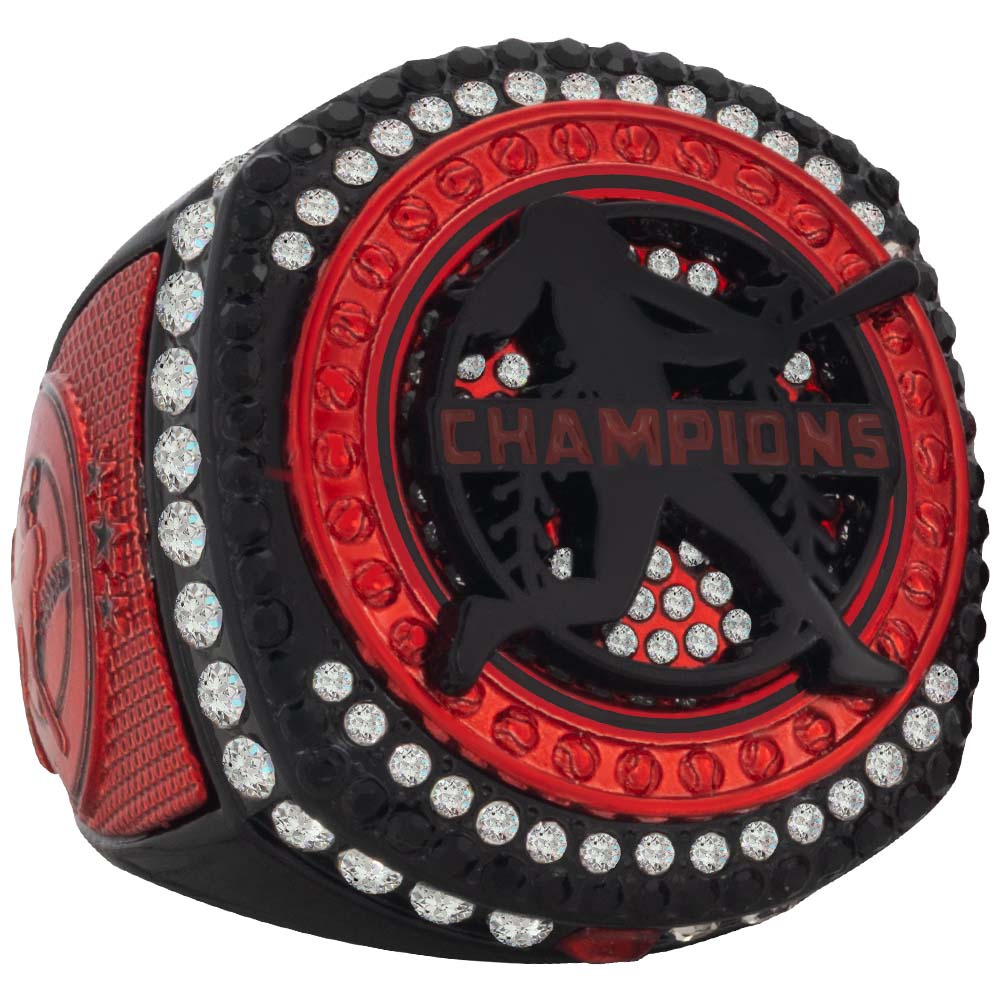 Fastpitch Legacy Series Ring - Black & Red
