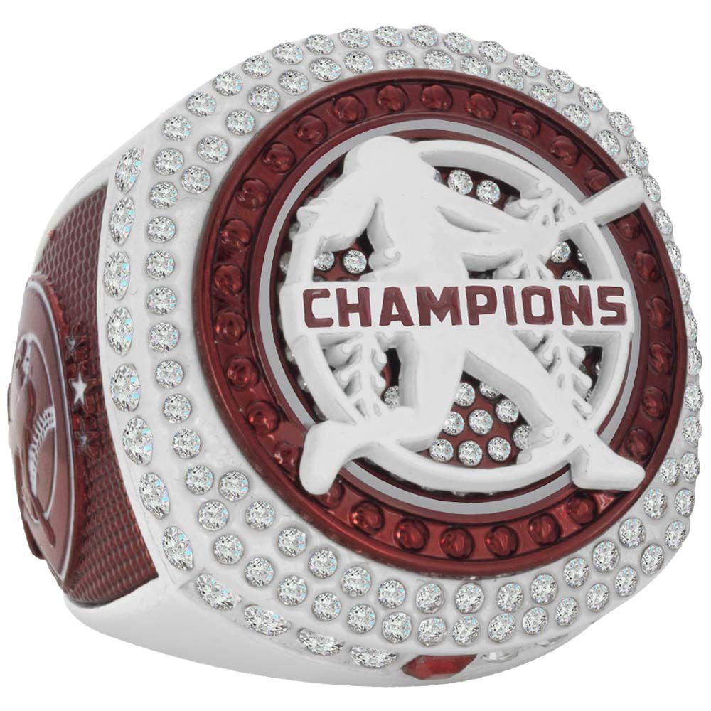 Fastpitch Legacy Series Ring - Crimson & White