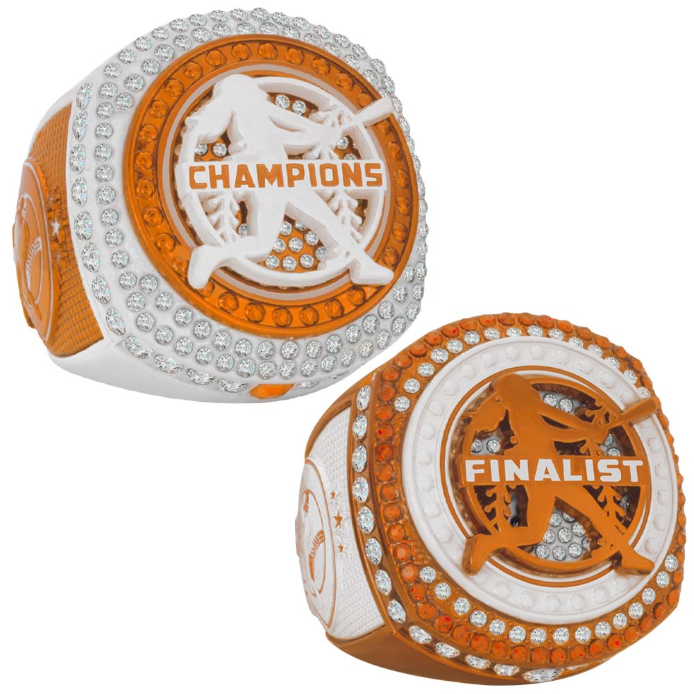 Fastpitch Legacy Series Ring - Burnt Orange & White