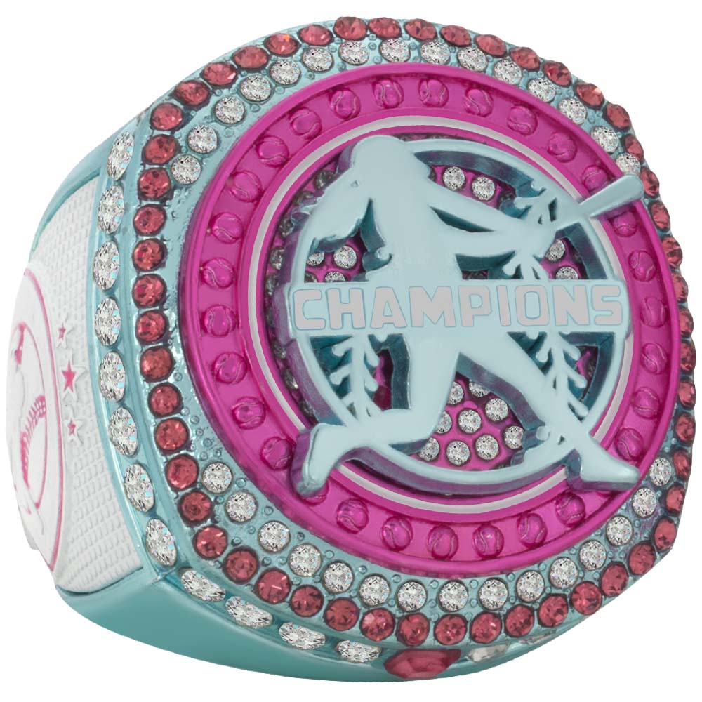 Fastpitch Legacy Rings - White, Pink, Light Blue