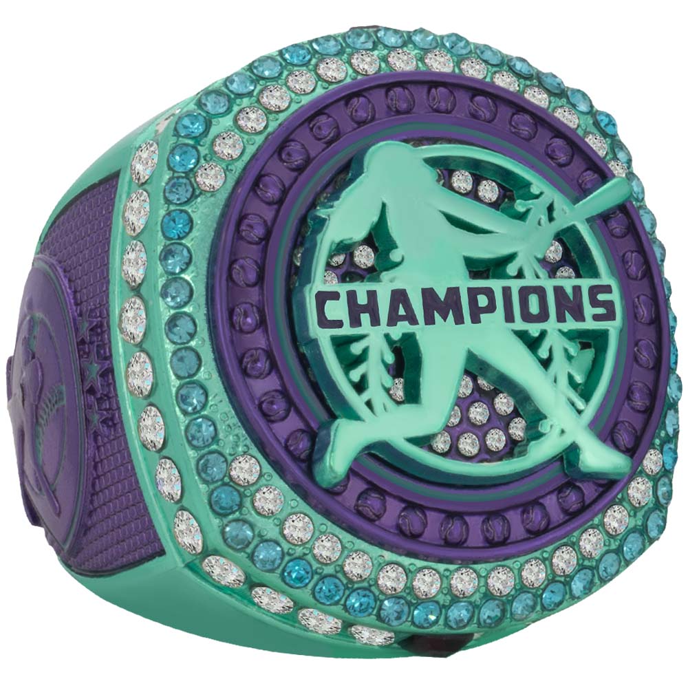 Fastpitch Legacy Series Ring - Teal & Purple