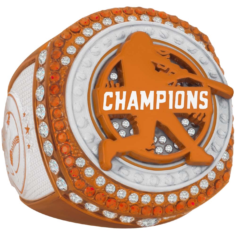 Baseball Legacy Series Ring - Burnt Orange & White