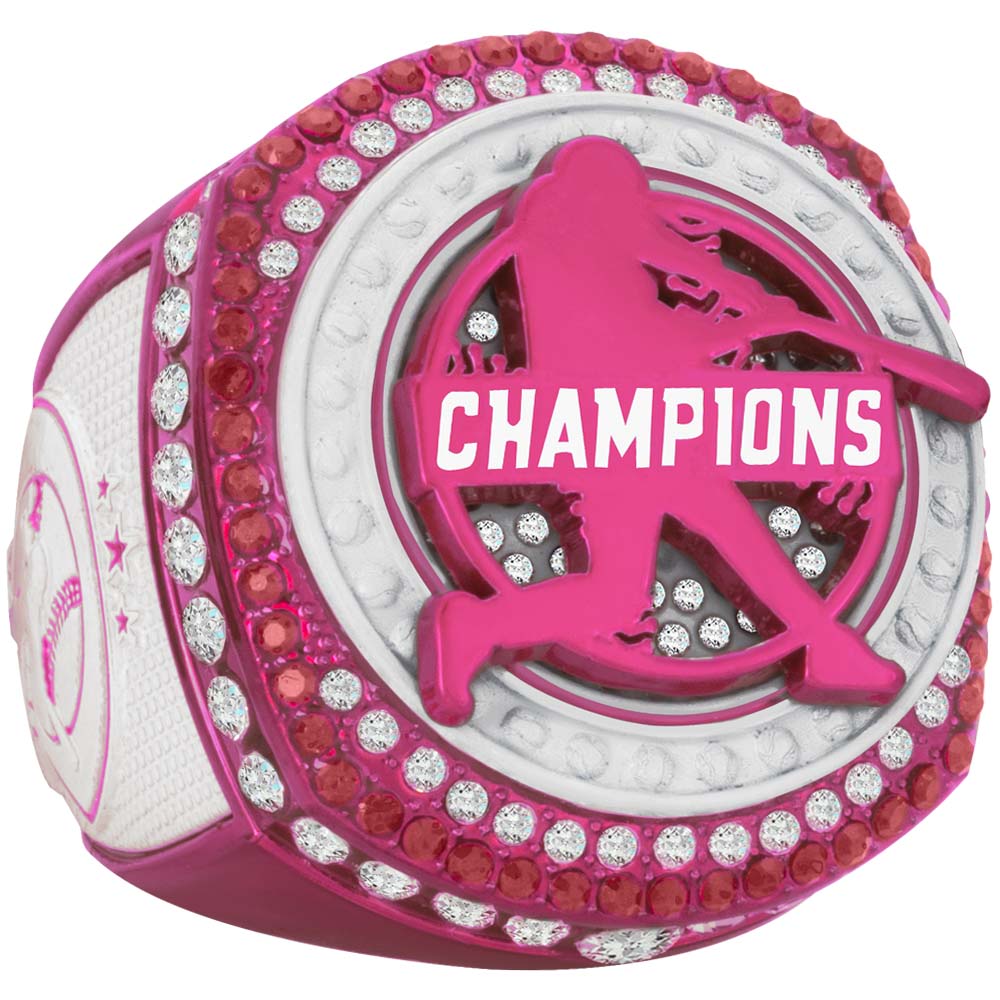 Baseball Legacy Rings - Pink & White