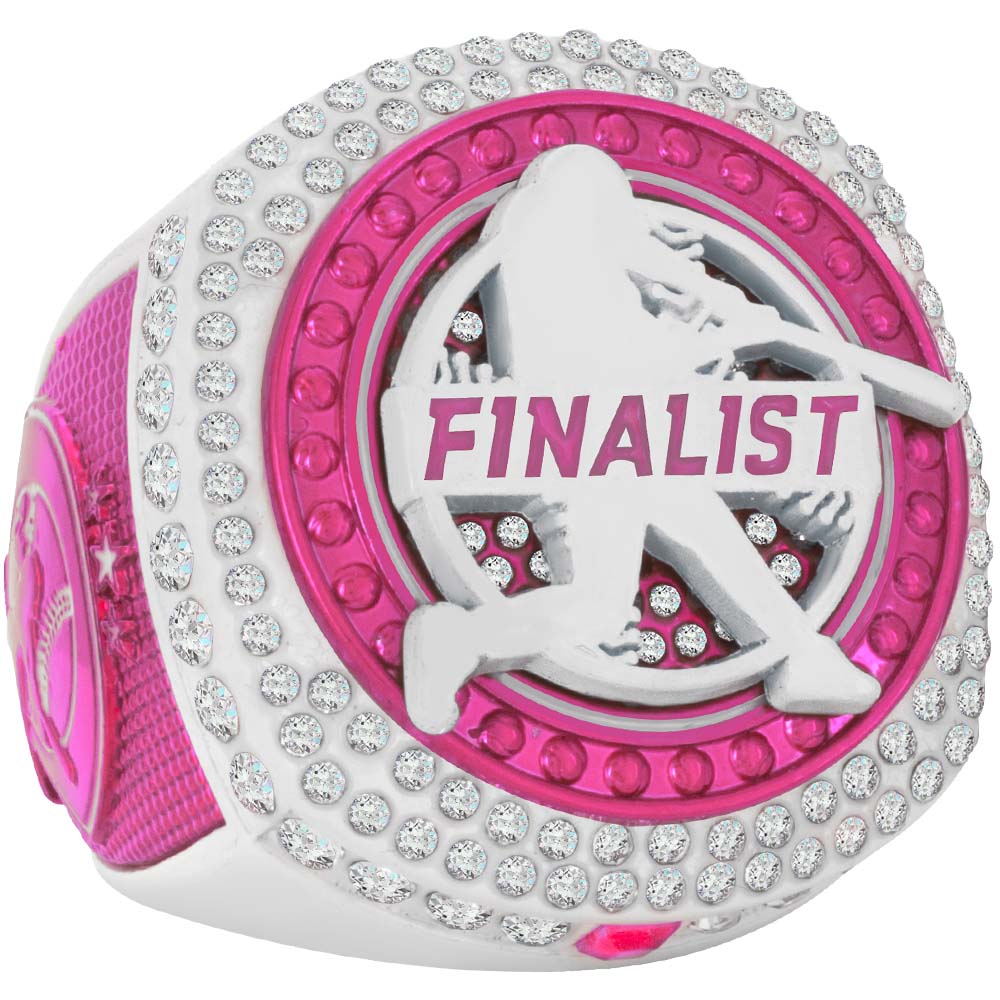 Baseball Legacy Rings - Pink & White
