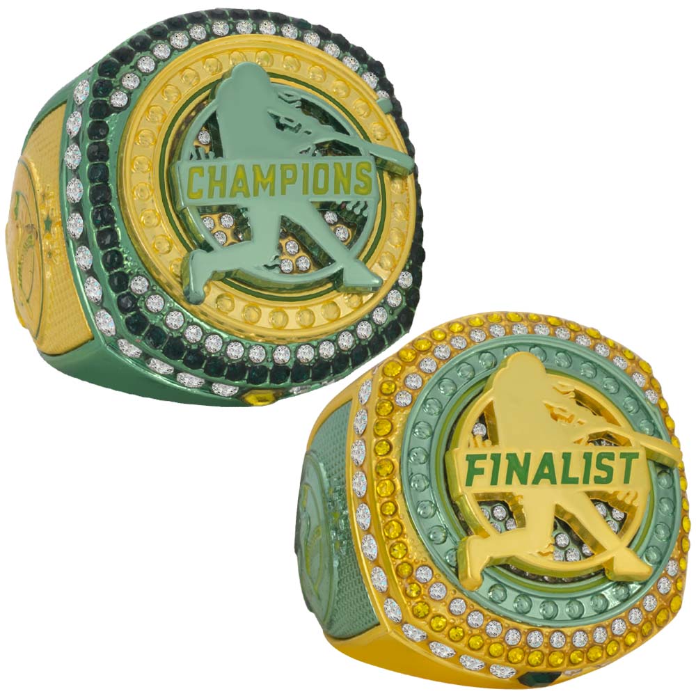 Baseball Legacy Series Ring - Green & Yellow