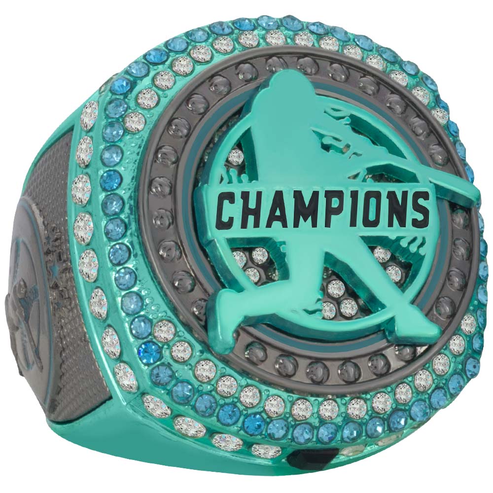 Baseball Legacy Series Ring - Teal & Black