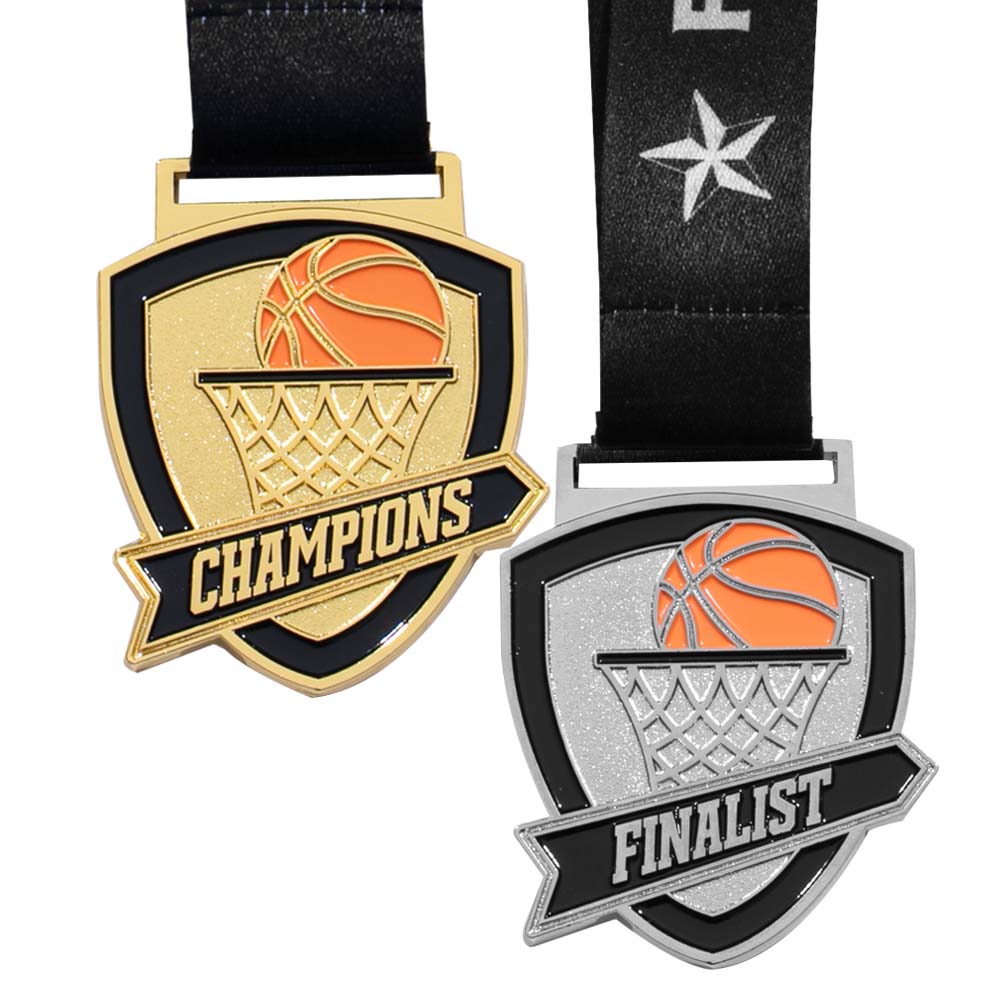 Basketball Shield Medal