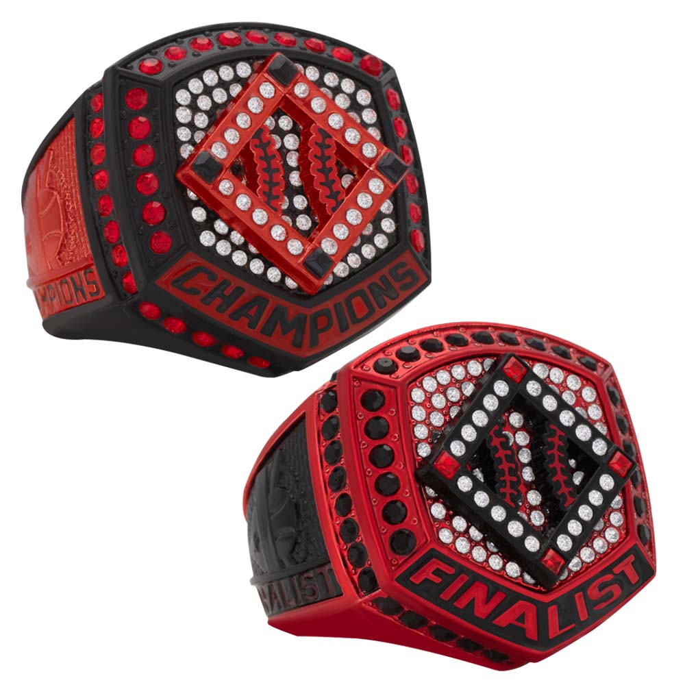 Home Plate Series Ring - Black & Red