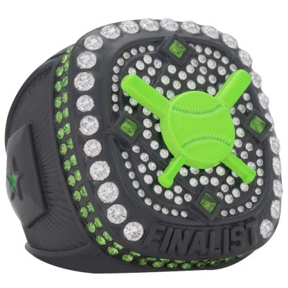 Cross-Bat Series Neon Green & Grey Rings - Image 3