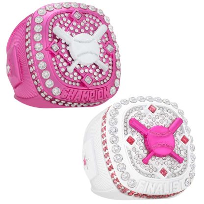 Cross-Bat Series Pink & White Rings