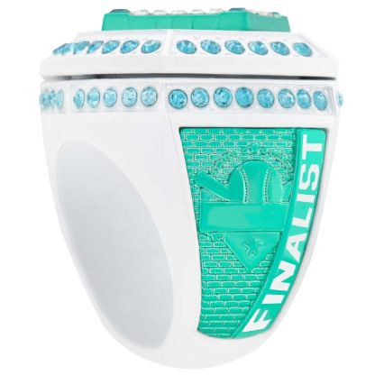 Home Plate Series Teal & White Rings - Image 5