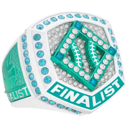 Home Plate Series Teal & White Rings - Image 3