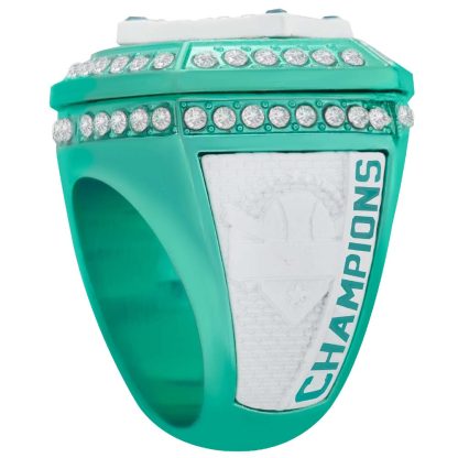 Home Plate Series Teal & White Rings - Image 4